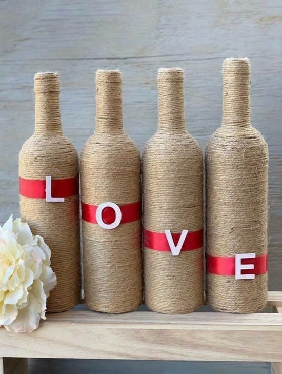 bouteilles en verre decorees pour la saint valentin 5