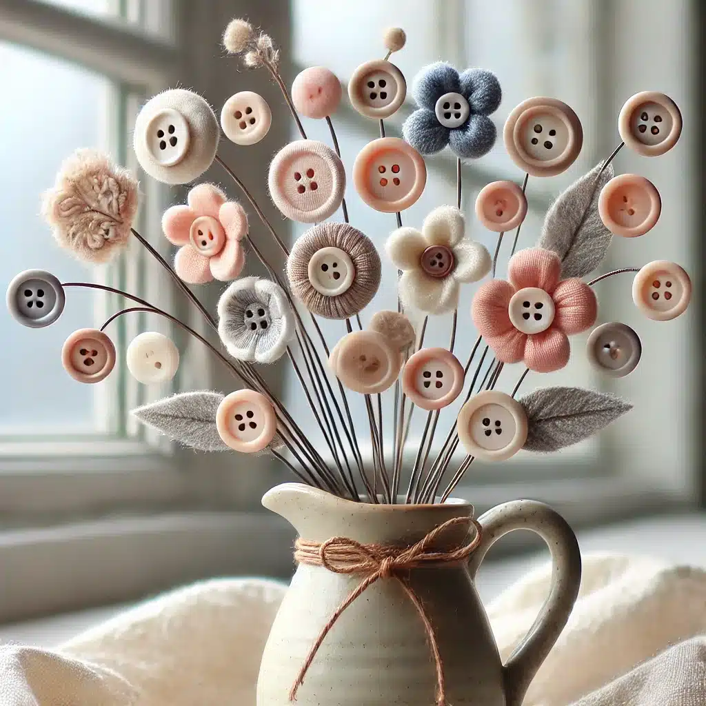 arrangement floral avec boutons