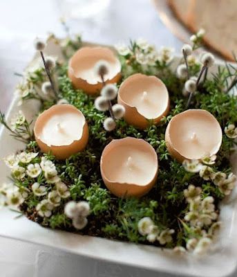 artisanat realise avec des coquilles doeufs pour decorer paques