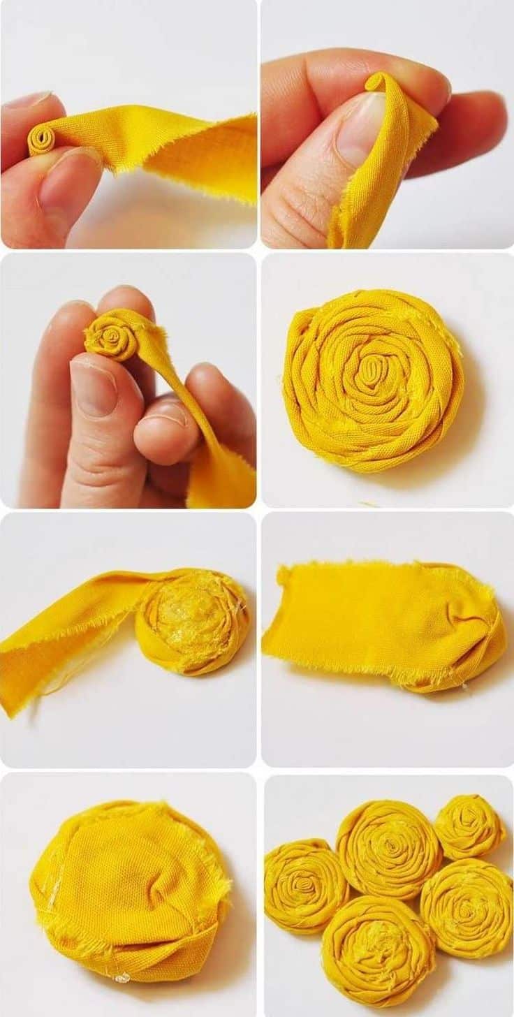 idees de fleurs faites avec du tissu 8
