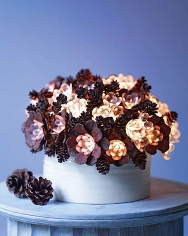 idees de decoration avec des pommes de pin 5