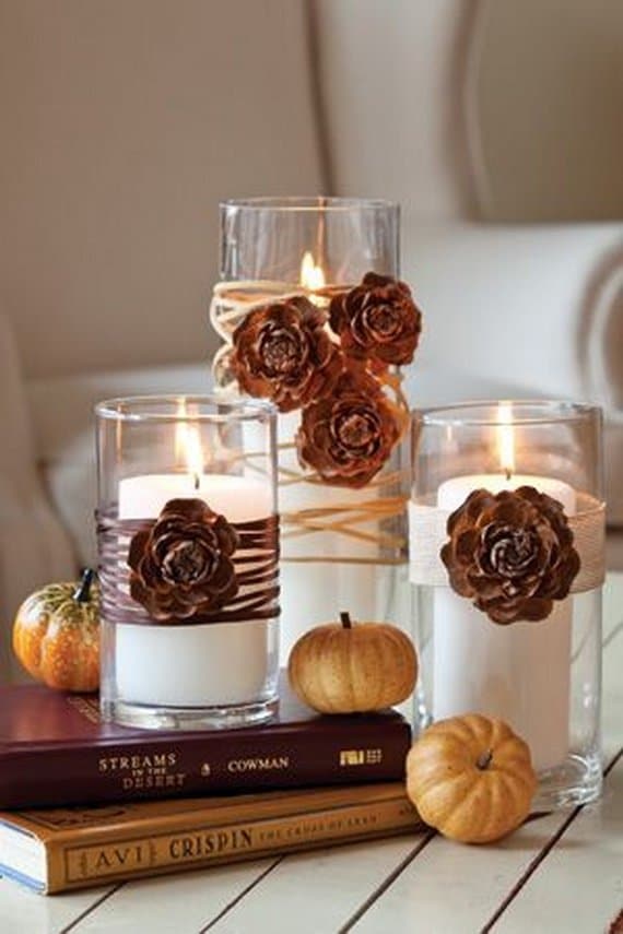 idees de decoration avec des pommes de pin