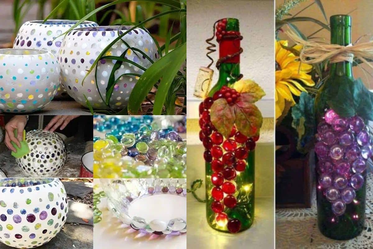idees de bricolage avec des galets de verre 1