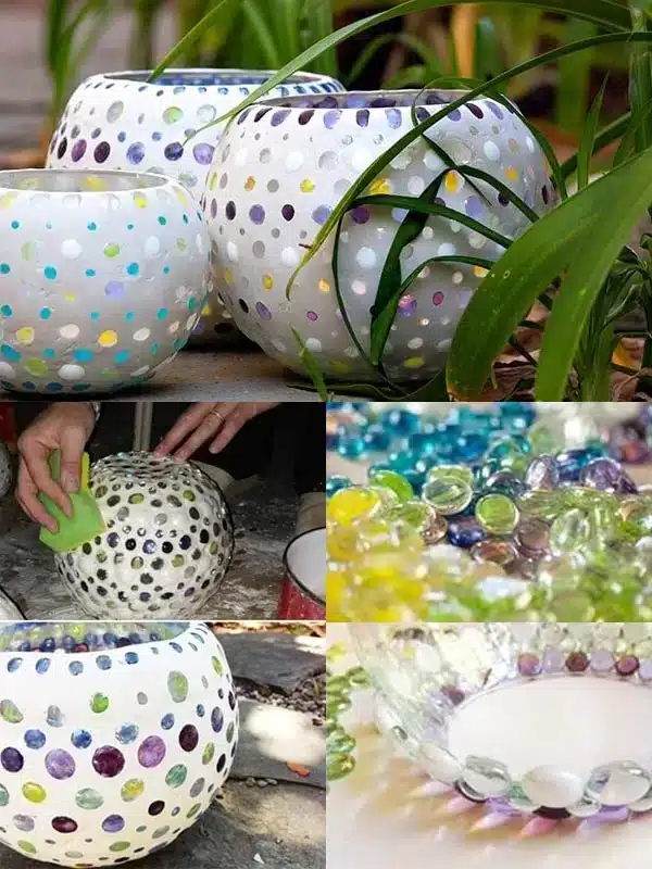 idees de bricolage avec des galets de verre 2