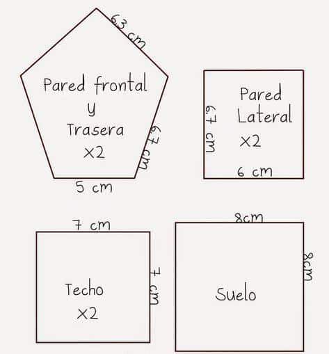 maisons de noel en carton et feutre