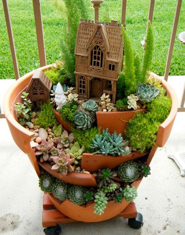 mini jardin artisanal de plantes succulentes et de cactus 4
