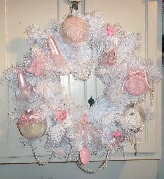 couronne de noel de style shabby chic 1