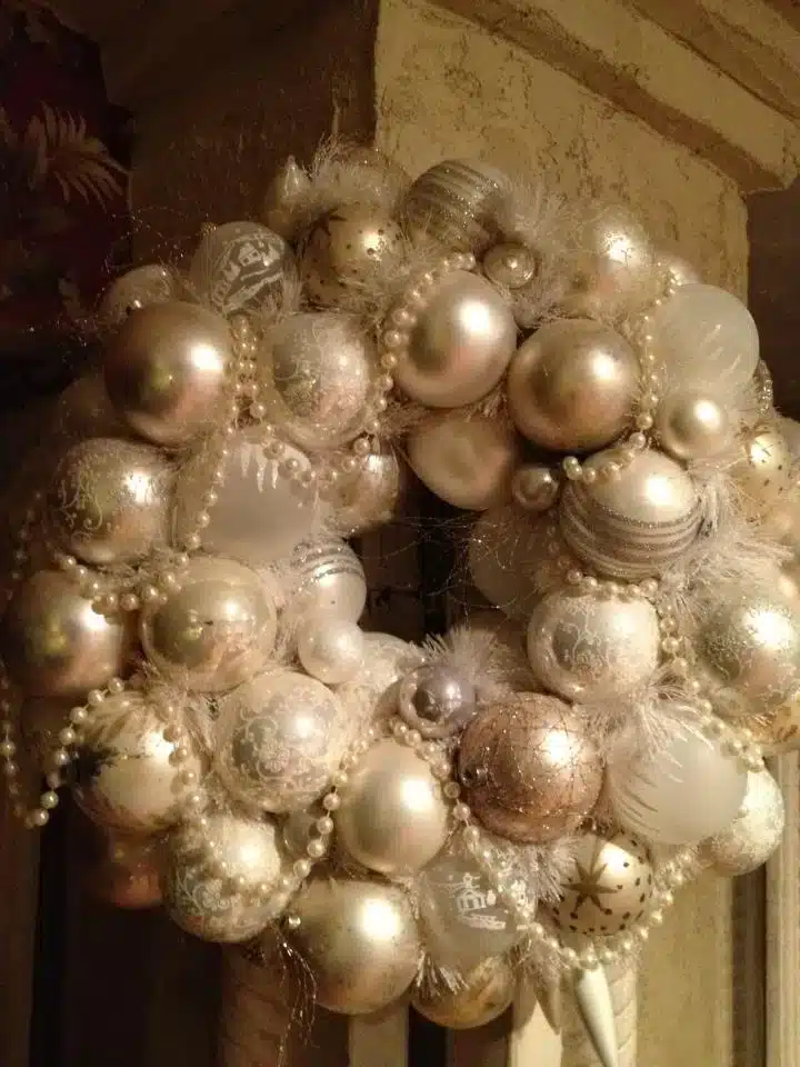 couronne de noel de style shabby chic 2