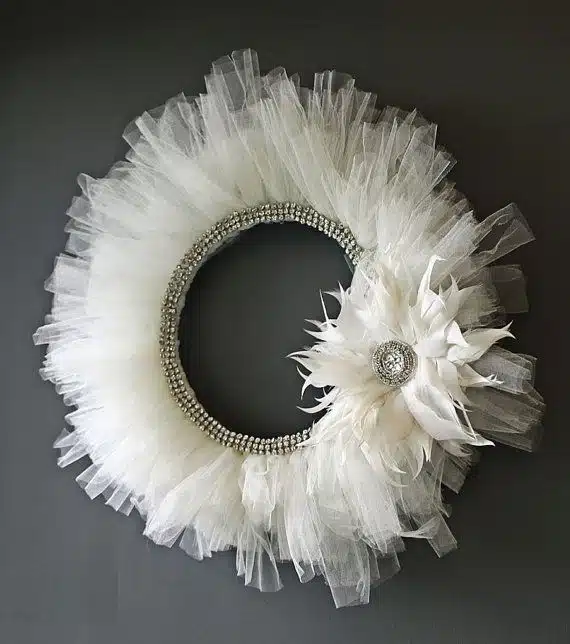 couronne de noel de style shabby chic 3