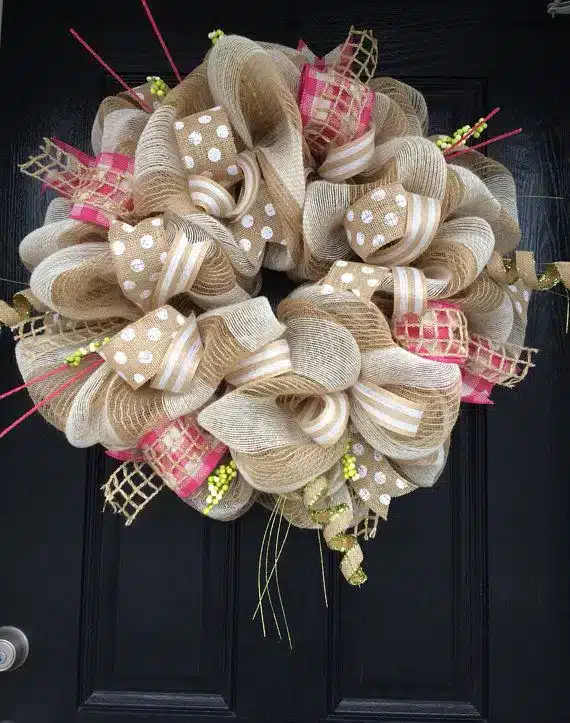 couronne de noel de style shabby chic 4