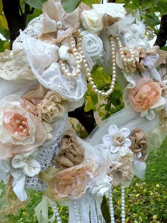 couronne de noel de style shabby chic 5