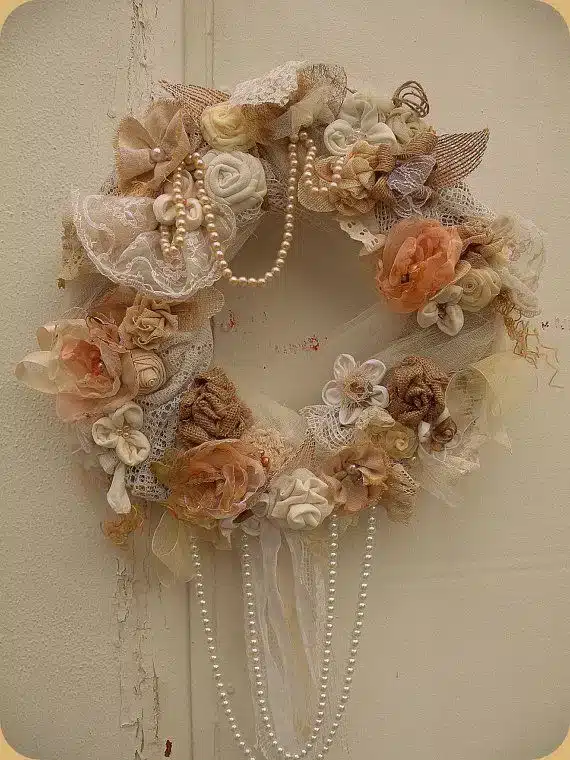 couronne de noel de style shabby chic 6