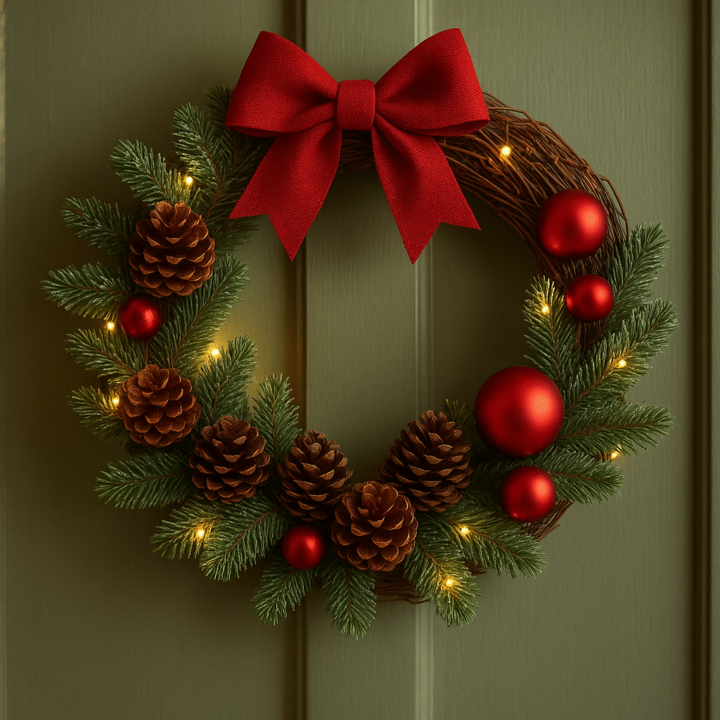 couronne de noel avec des branches seches 1