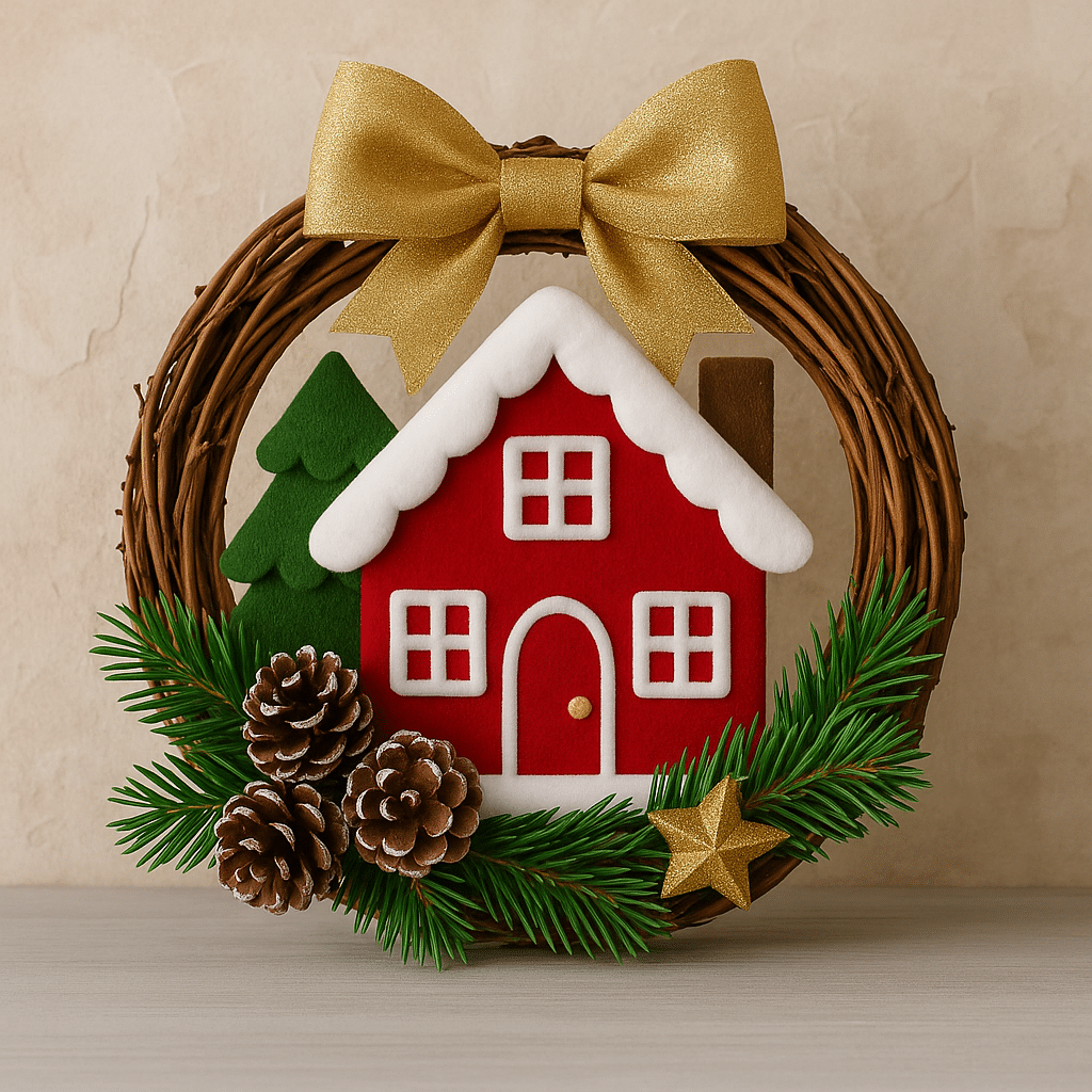 couronne de noel avec des branches seches 6