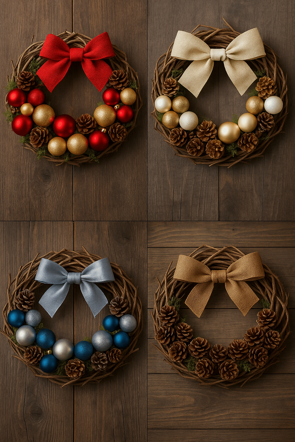 couronne de noel avec des branches seches 8