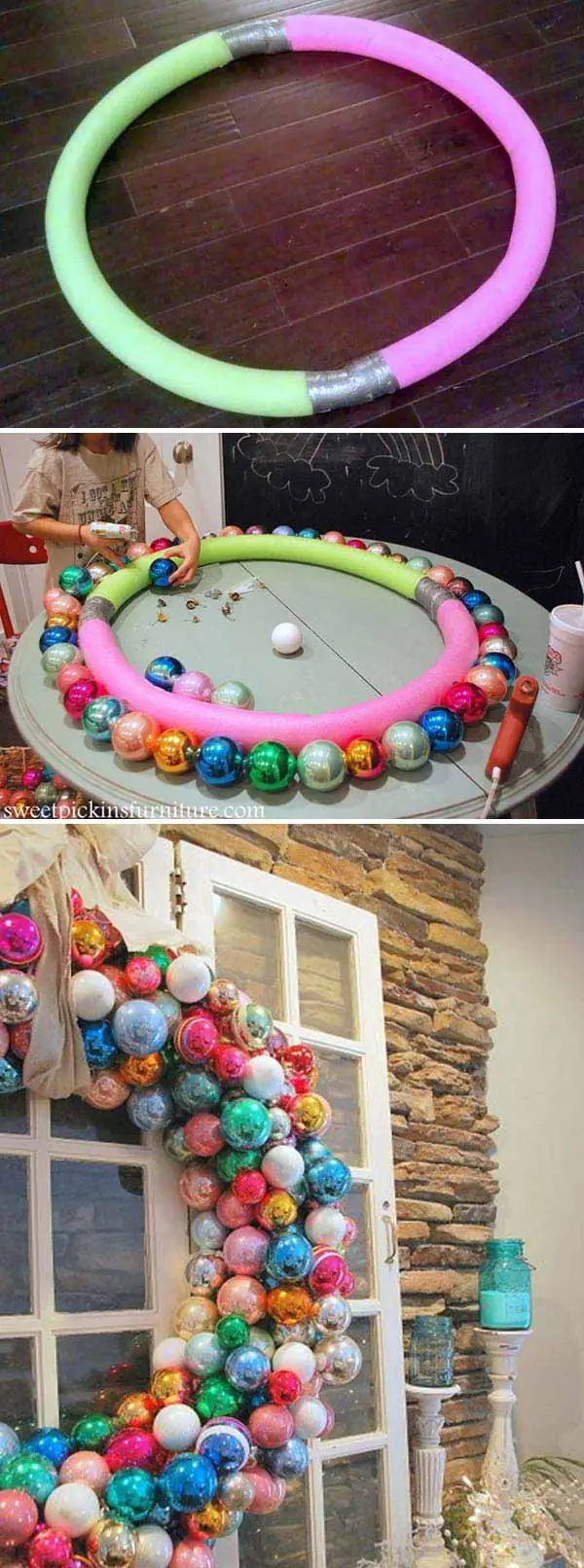 decorations de noel diy a partir de nouilles de piscine 4