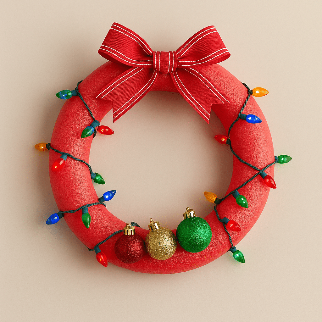 decorations de noel diy a partir de nouilles de piscine