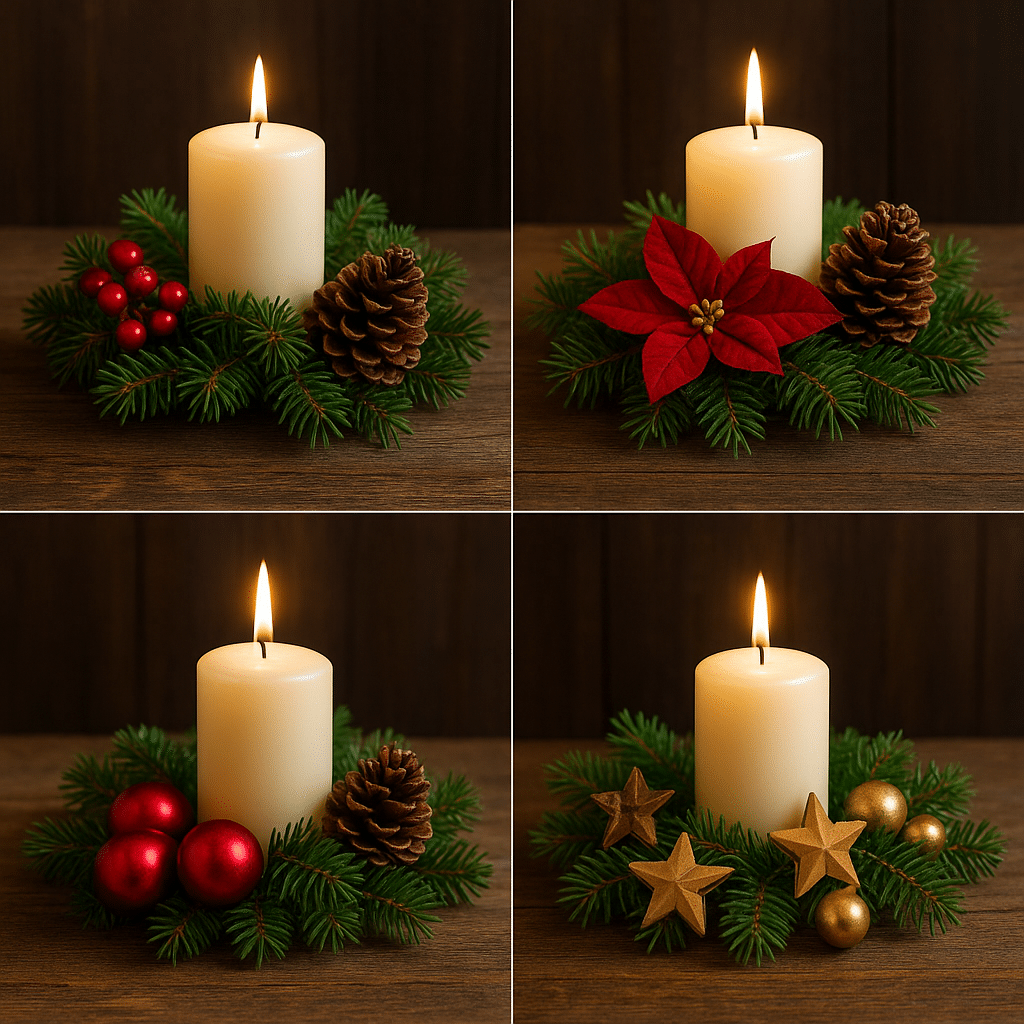 idees de compositions de bougies pour noel 5