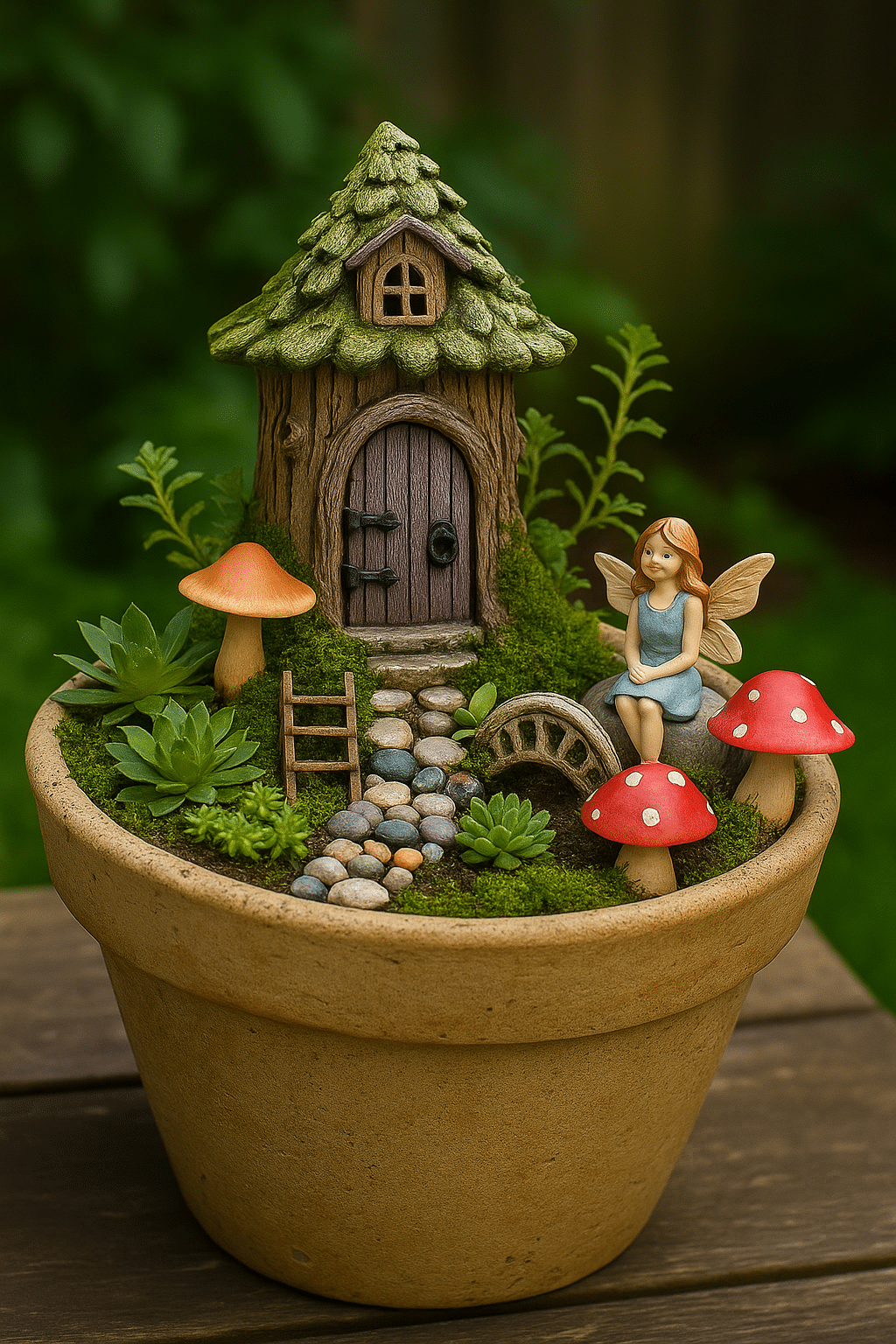idees de conteneurs pour jardins de fees 4