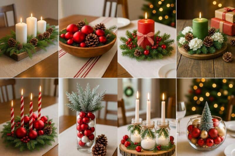 centres de table pour noel faciles