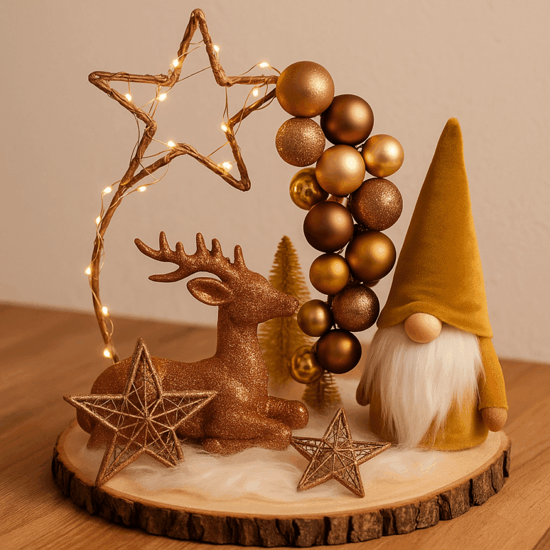decorations de noel diy avec des rondins de bois 5
