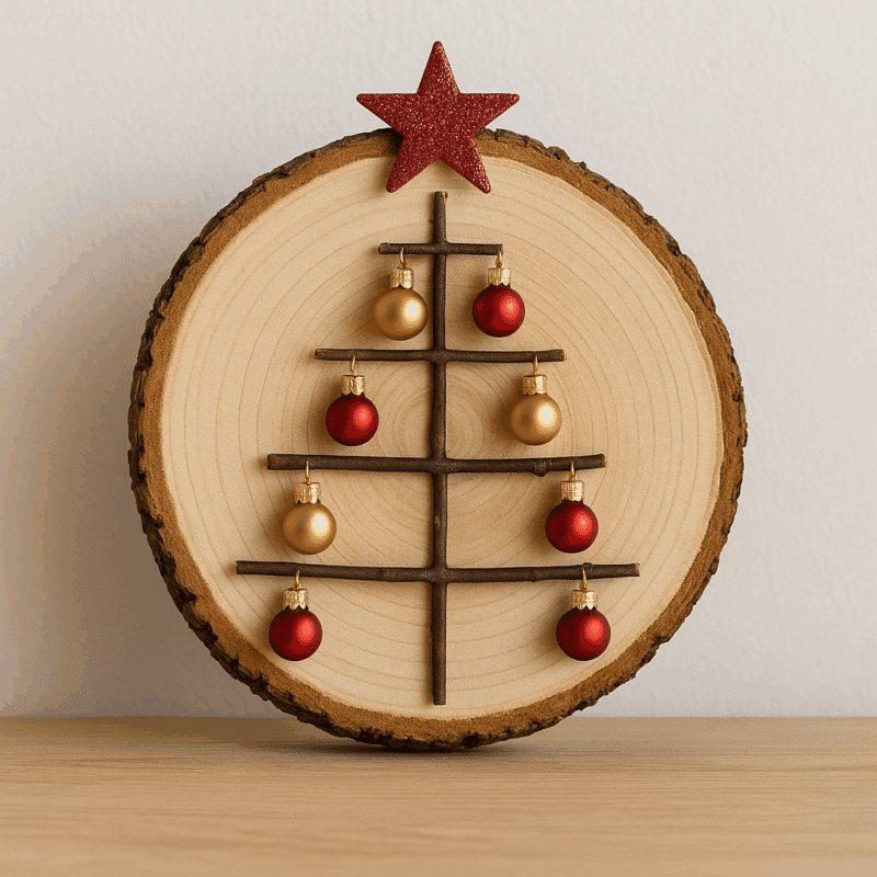 decorations de noel diy avec des rondins de bois 6