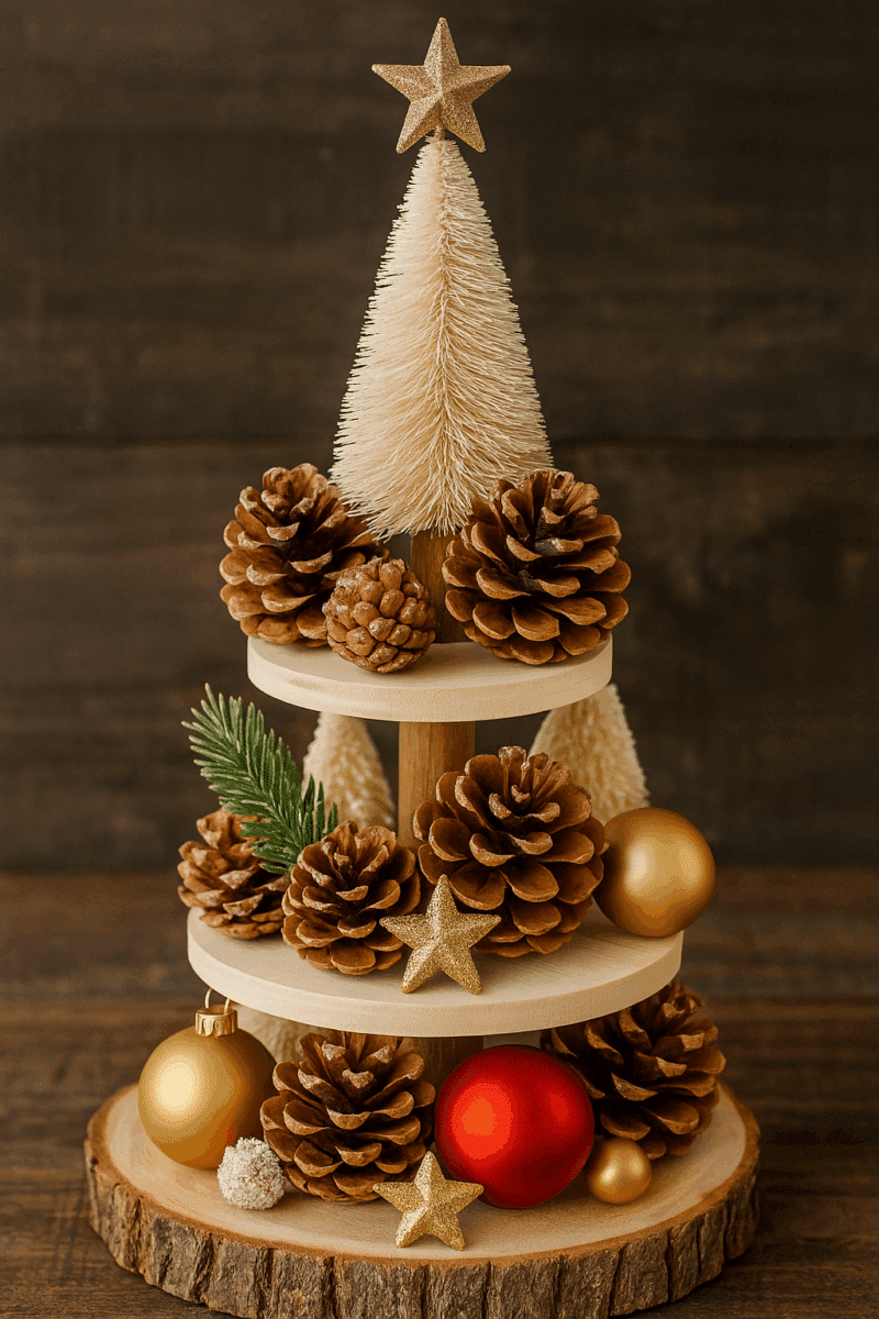 decorations de noel diy avec des rondins de bois 8