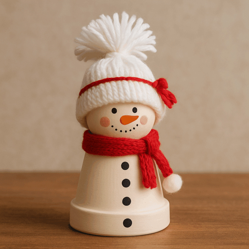 decorations de noel en pot de terre 1