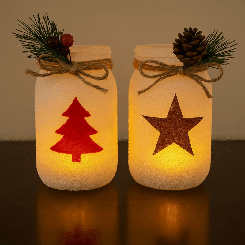 frosted mason jar glass container ideas 5
