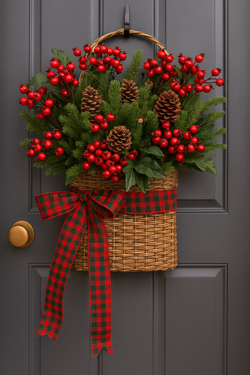 idees de compositions de noel avec des paniers 5