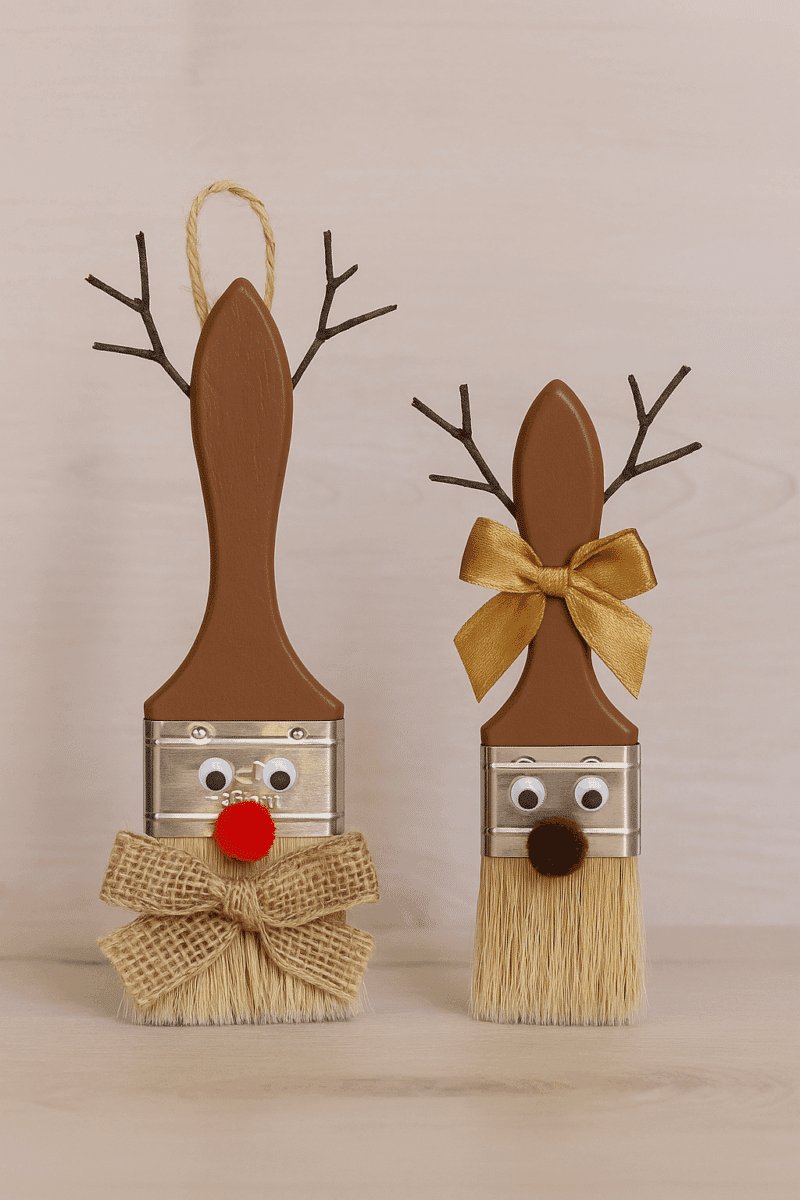 idees pour decorer des pinceaux pour noel 4
