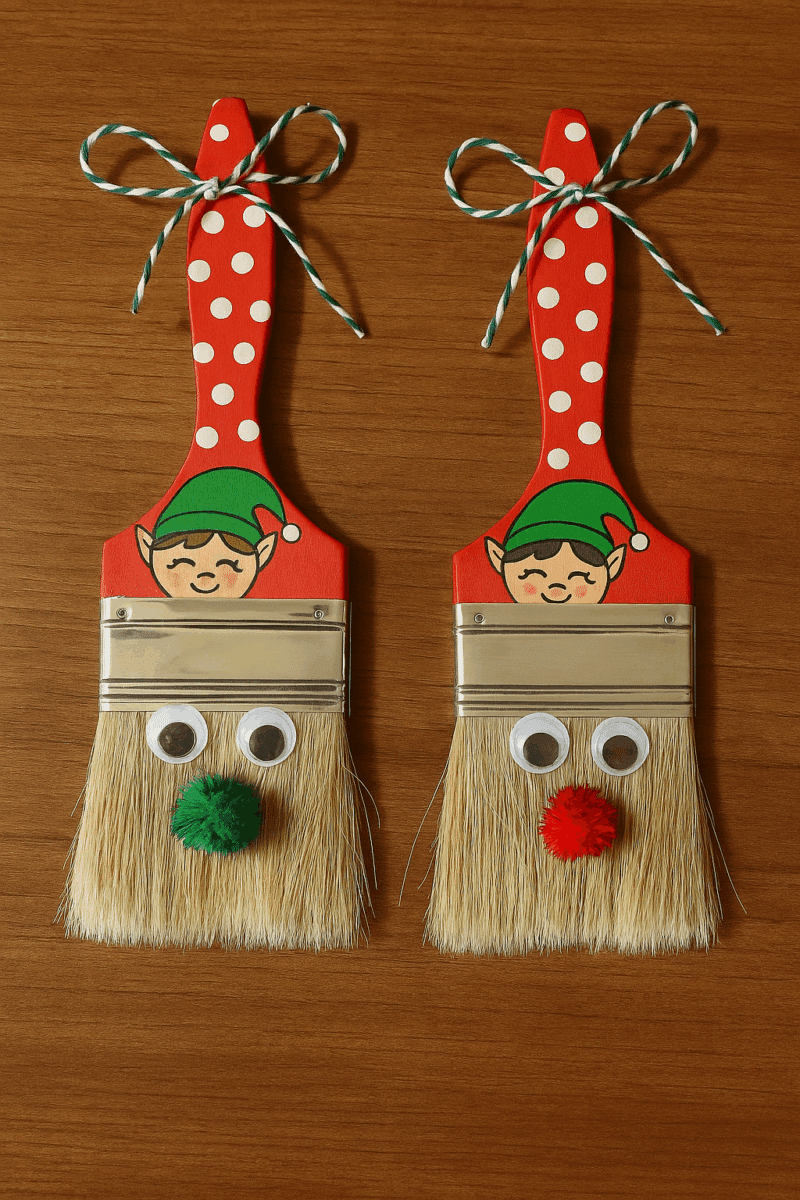 idees pour decorer des pinceaux pour noel 5