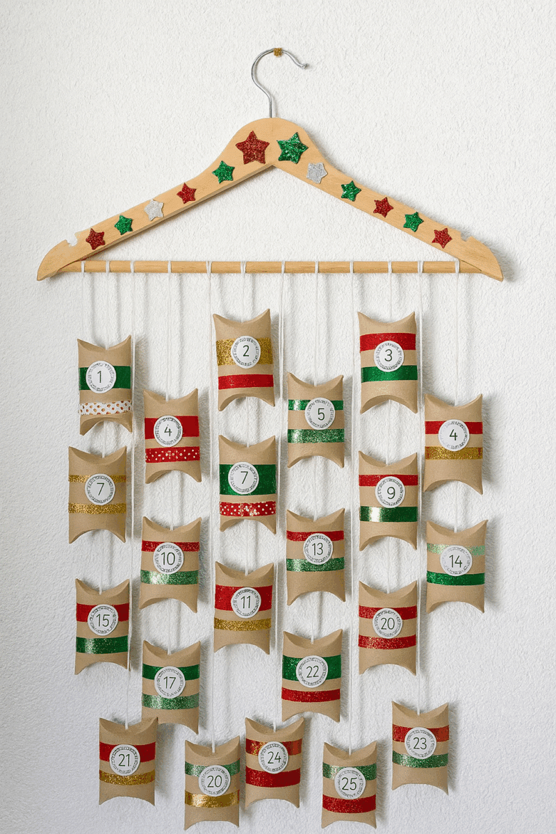 calendrier de avent en rouleaux de papier toilette