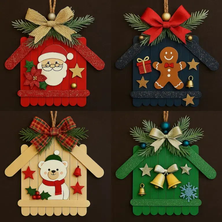 decorations de noel avec des batonnets de glace 8