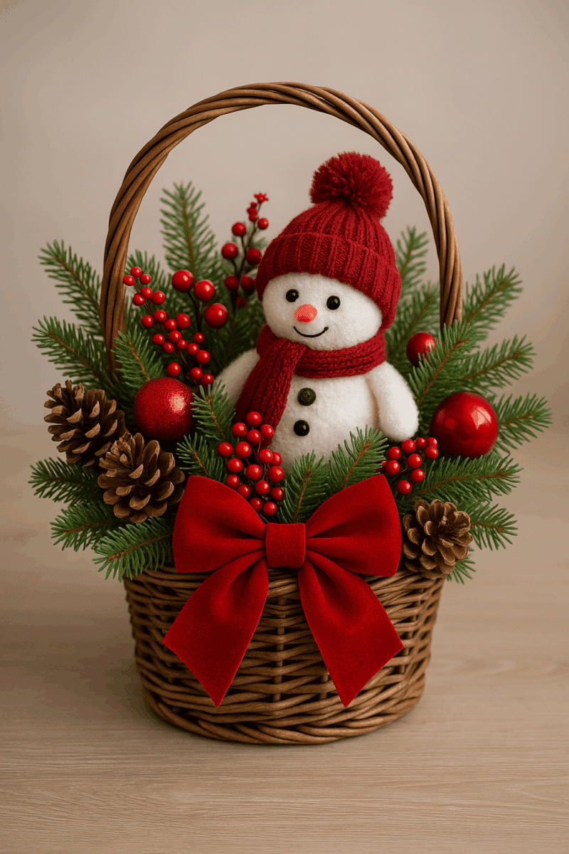 decorer avec des paniers a noel 2