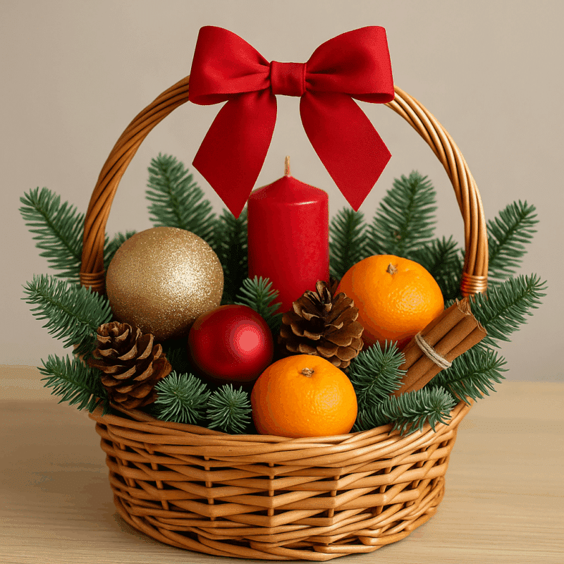 decorer avec des paniers a noel 7