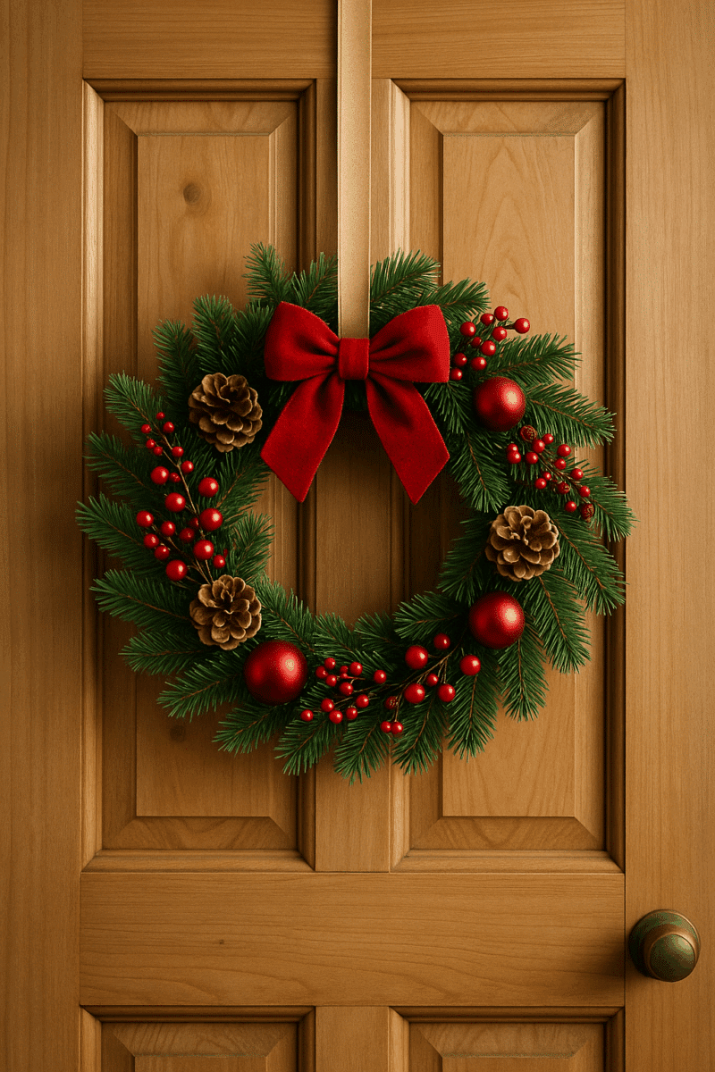 fabriquer une couronne de noel classique 4