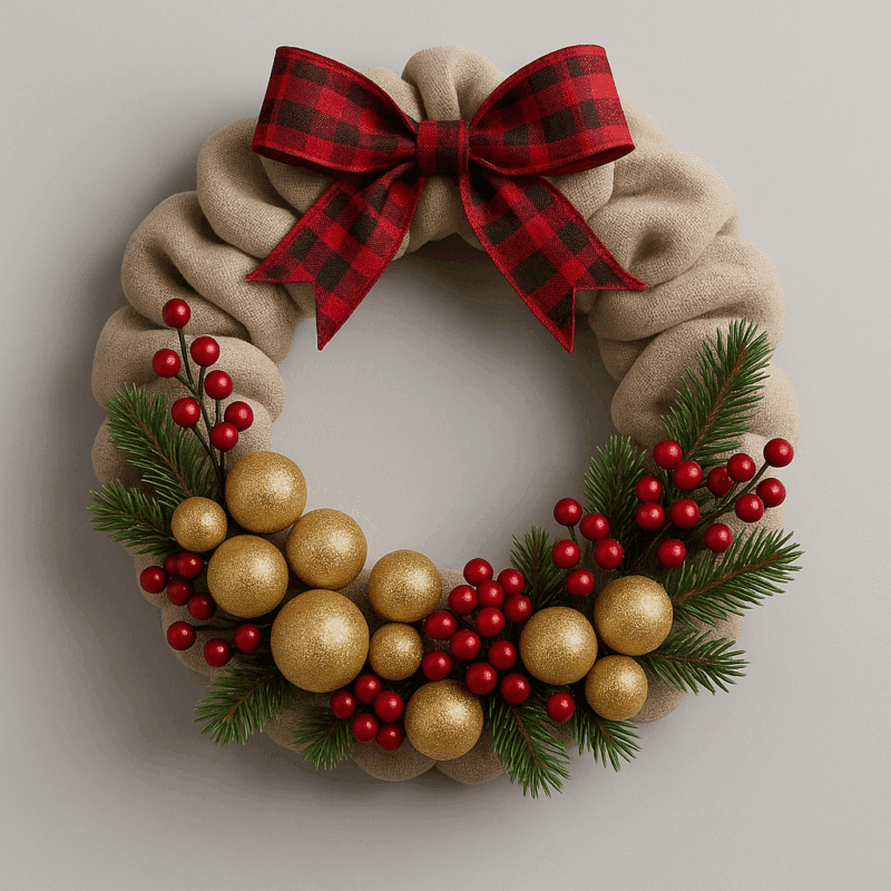 fabriquer une couronne de noel classique 5