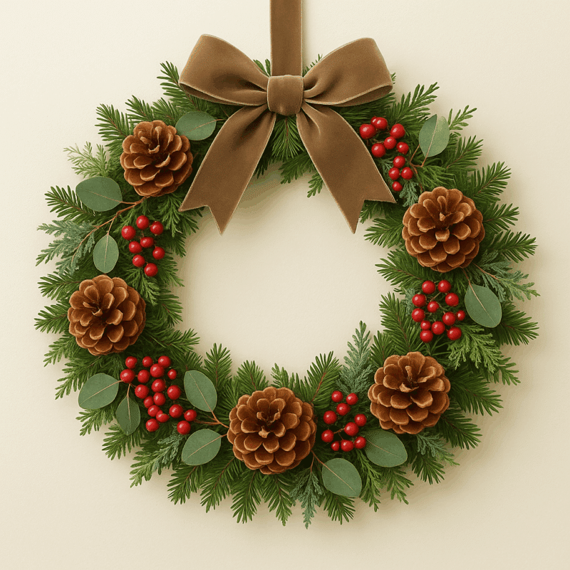 fabriquer une couronne de noel classique 9