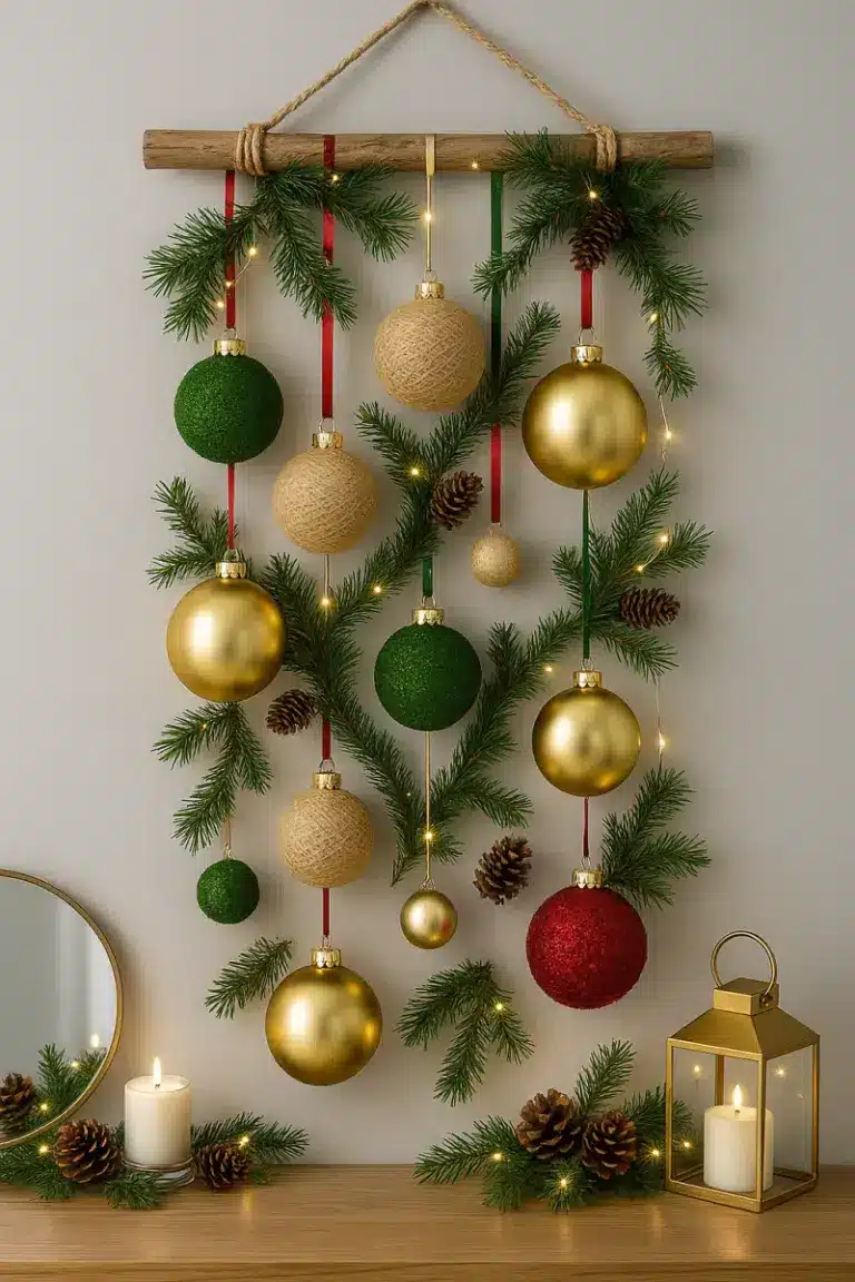 idees creatives de decoration de noel avec des boules 6