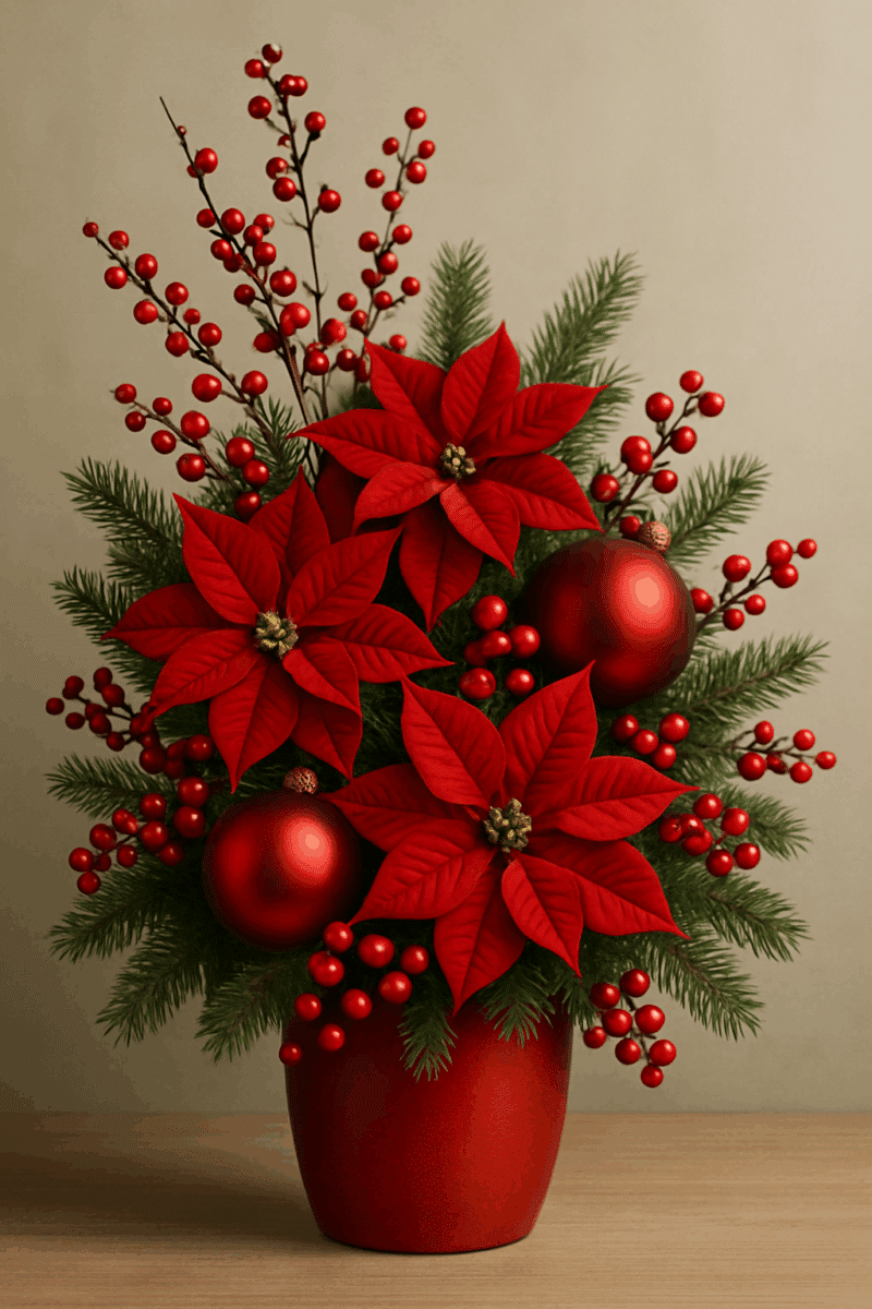 idees de compositions de noel rouges 2