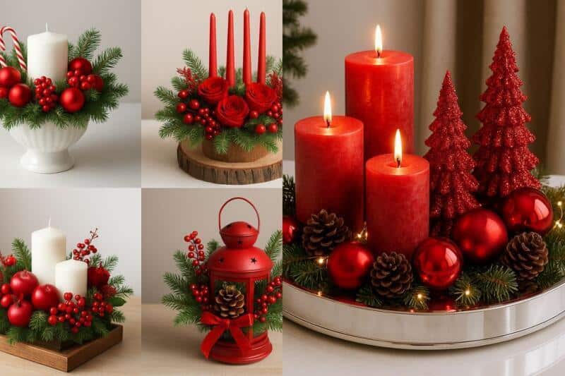 Idées de Compositions de Noël Rouges : Inspirations Festives idees de compositions de noel rouges