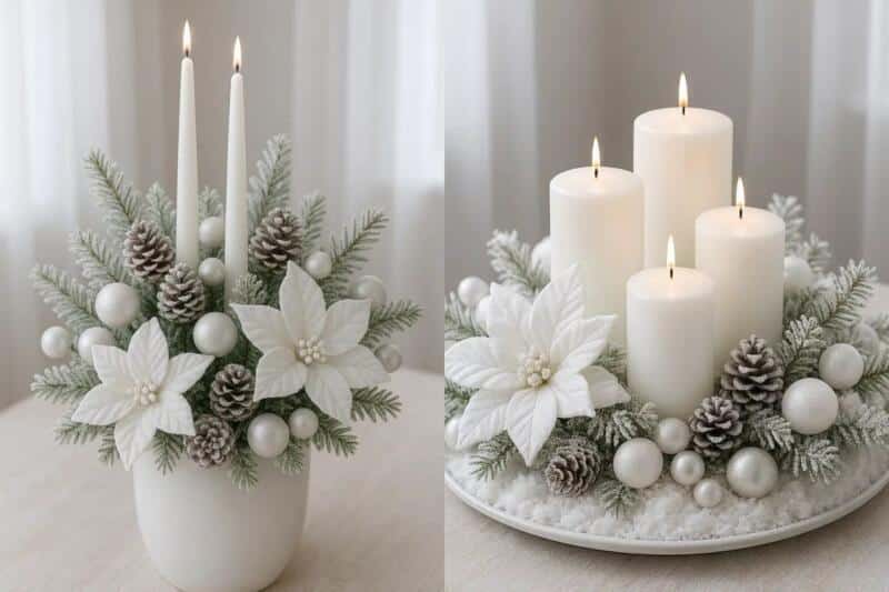 idees de decorations de noel blanches