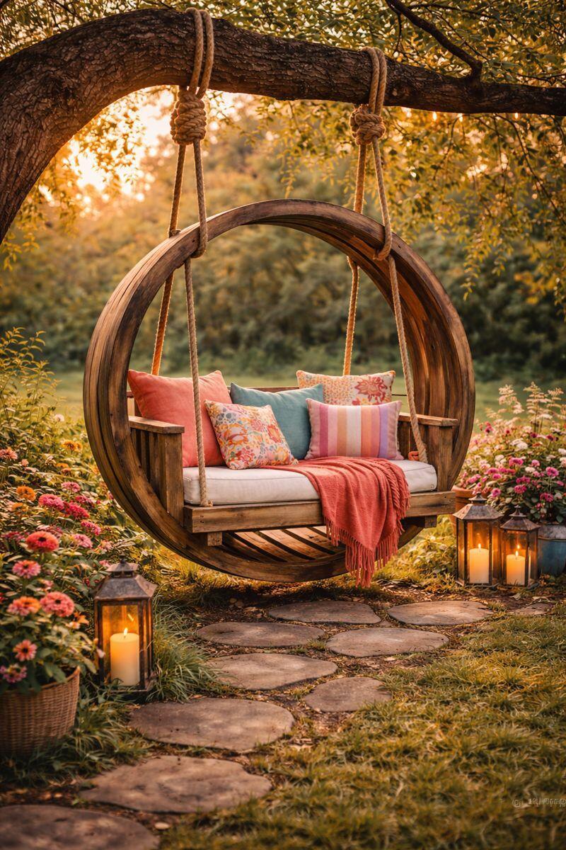 balancoires en bois originales pour le jardin 7