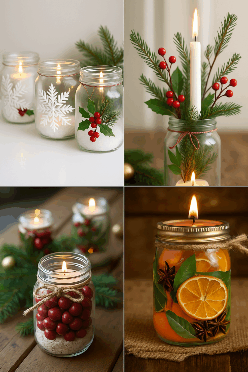 diy decoration with glass jars 9