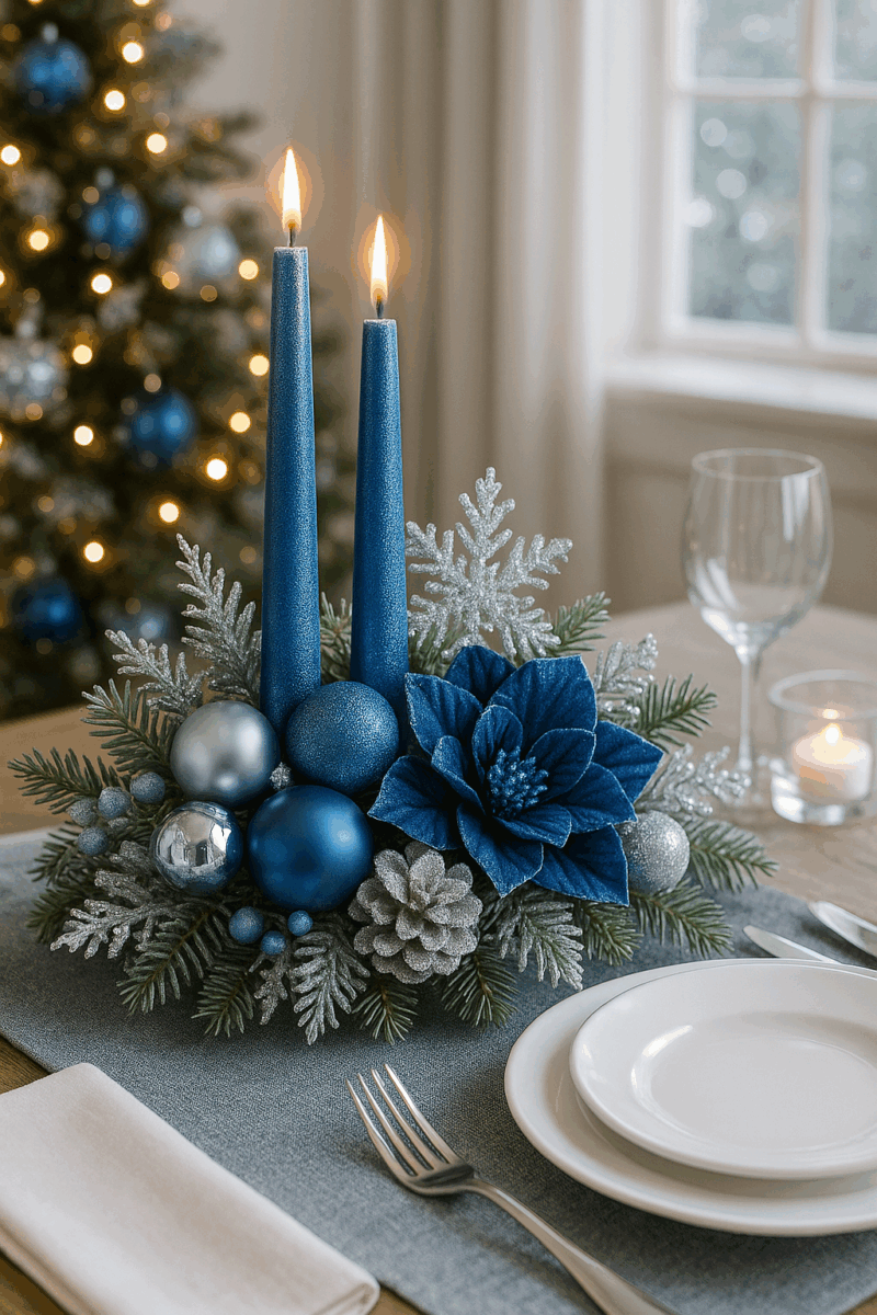 idees de decoration de noel en bleu 2