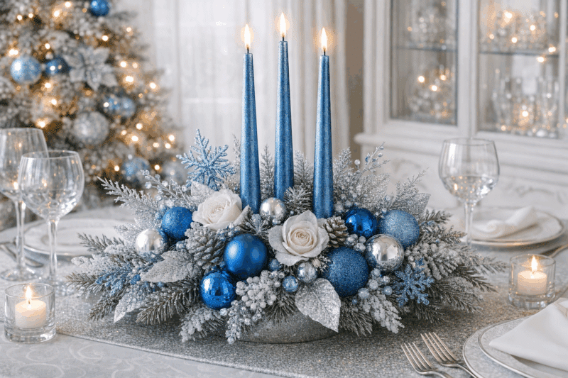 idees de decoration de noel en bleu 6
