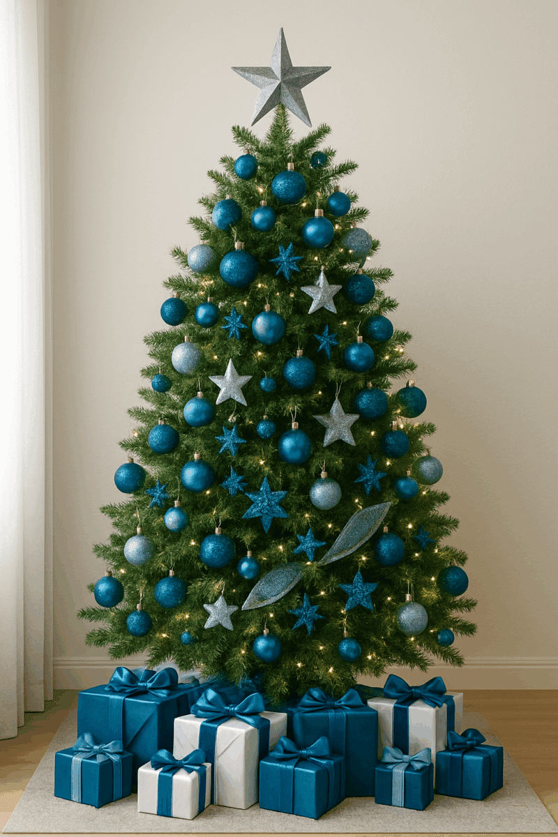 idees de decoration de noel en bleu 7