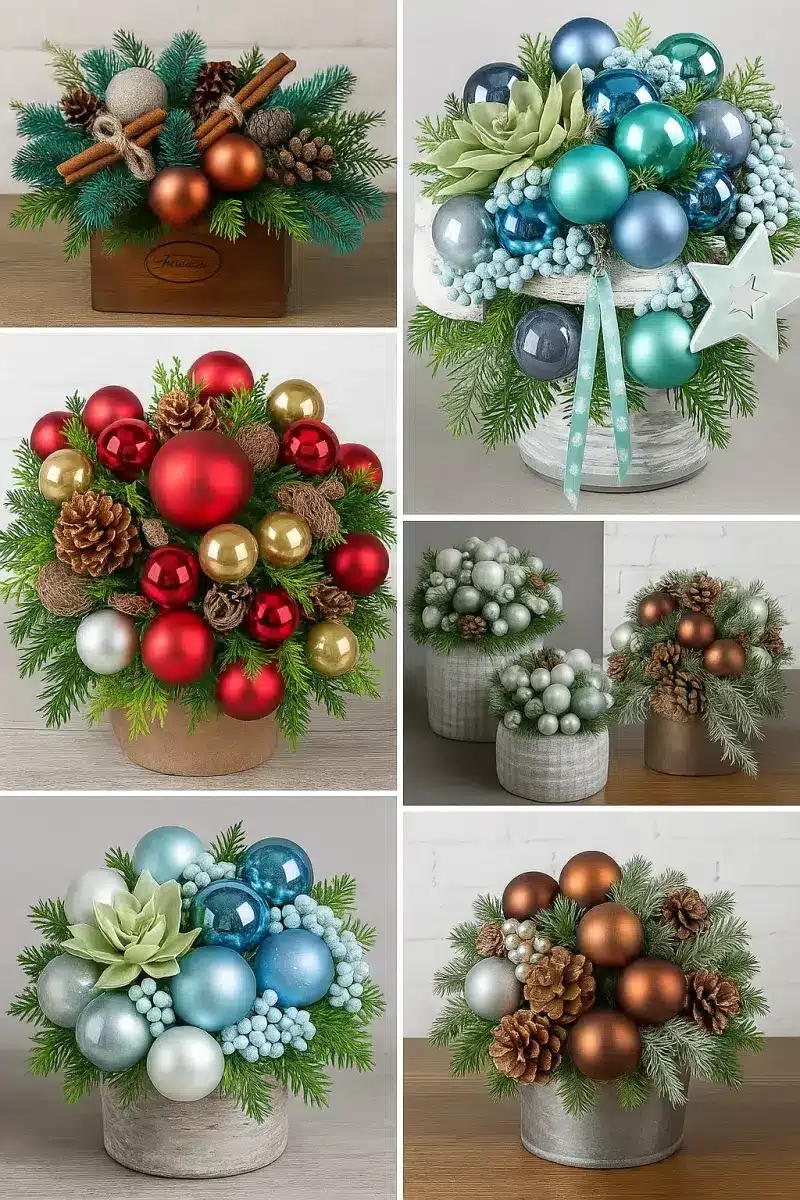 Idées originales pour décorer la table de Noël avec des boules idees originales pour decorer la table de noel avec des boules 2