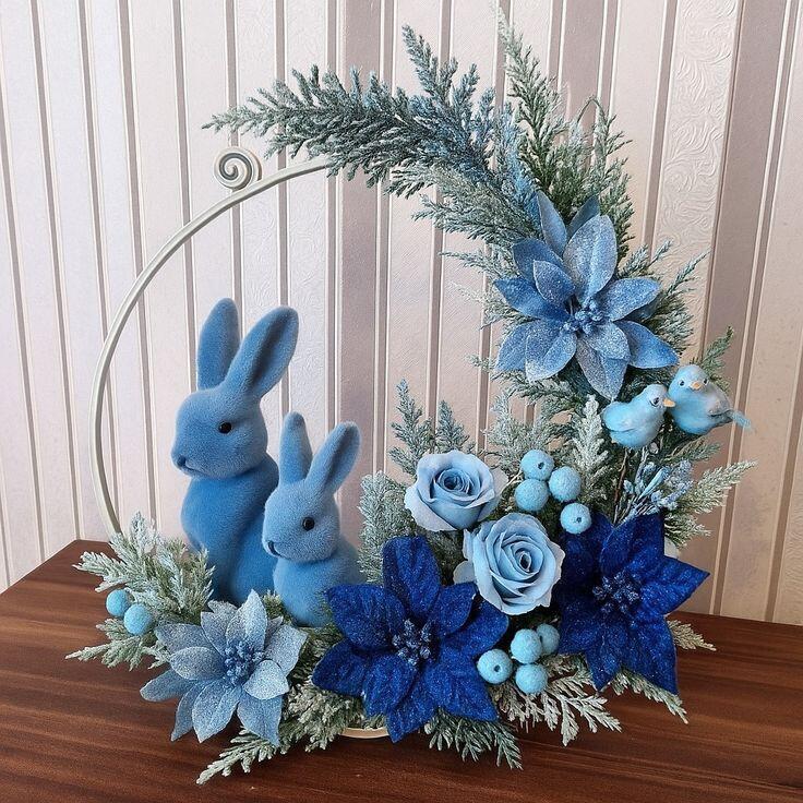 decorations de paques avec des cerceaux 1